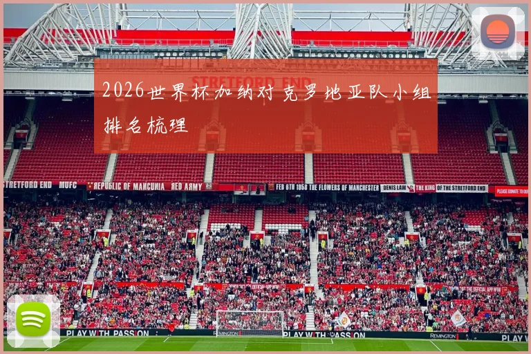 2026世界杯加纳对克罗地亚队小组排名梳理